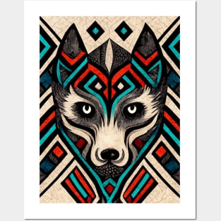 Aztec Wolf IV Posters and Art